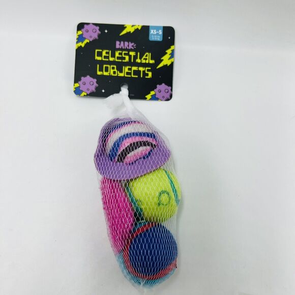 Bark Box XS-S Celestial Lobjects Squeaky Tennis Balls New - Picture 1 of 2